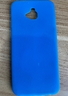 Couleur bleue, coque de téléphone portable en silicone, coque personnalisée pour iPhone.